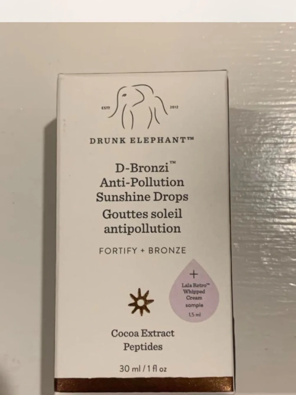 Drunk Elephant D-Bronzi Anti-Pollution Sunshine Drops — Bronzing Drops.